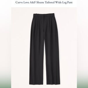 Abercrombie & Fitch Curve Love Black Sloan Wide Leg Pant